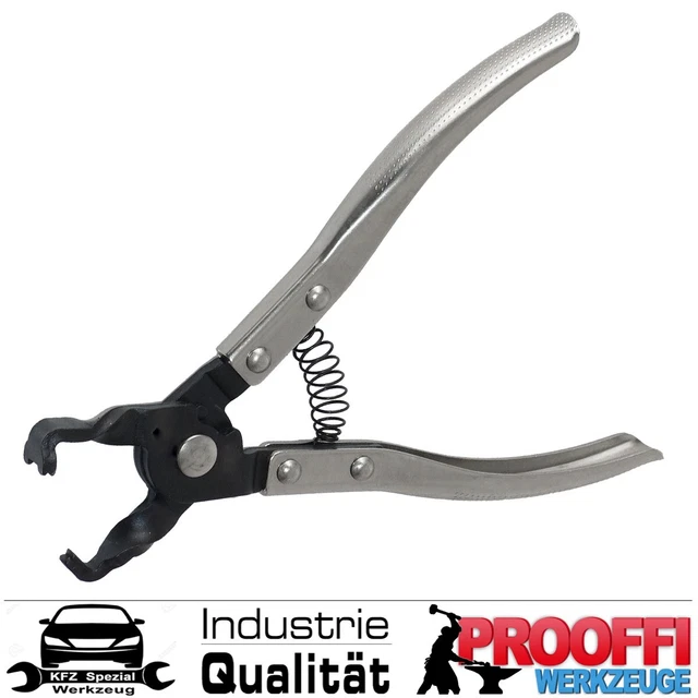 SW-Stahl 61760L Federschellen-Zange Gerade & Arretierbar - 295 Mm Profi-Werkzeug