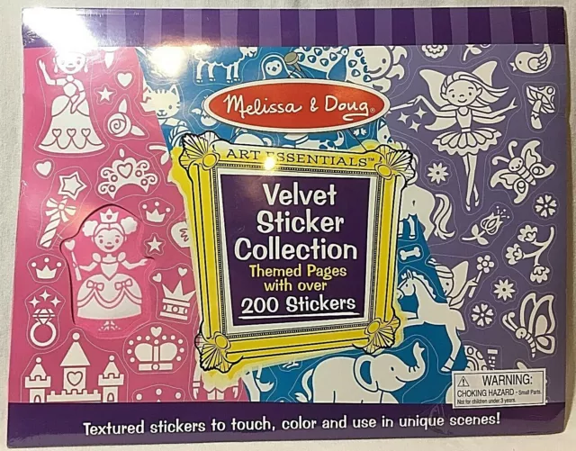 NEW Melissa & Doug Pink Themed #4235 Velvet Sticker Collection 200+Stickers 4+