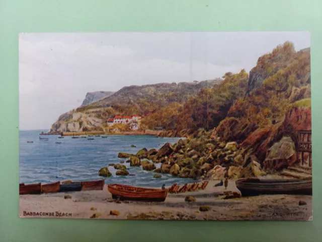 Post Card Salmon Ar Quinton 3244 Babbacombe Beach, Devon