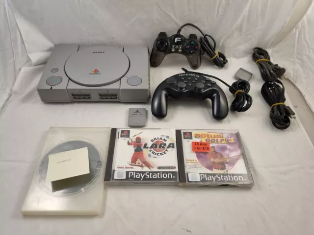 PS1 Sony PlayStation 1 Console with Controllers Games & Cables