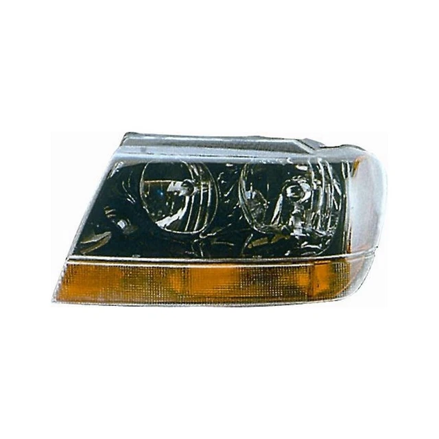 Faro Proiettore Anteriore Sinistro Per Jeep Grand Cherokee 1993-1998, Regolazione Manuale, Compatibile HB1