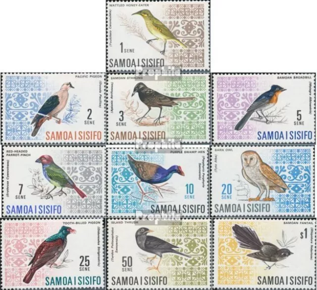 samoa 152-161 (complète edition) neuf avec gomme originale 1967 Oiseaux