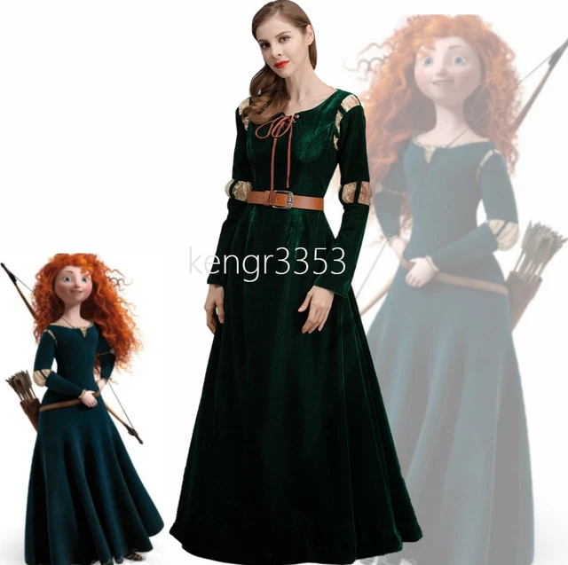 DISNEY BRAVE MERIDA Princess Costume Adult Dress Film Garment Cosplay Party  25.99 - PicClick UK