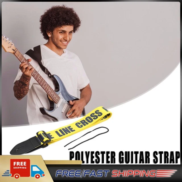 Guitar Strap Belt for Acoustic Electric Guitar Instrument Parts (Yellow)