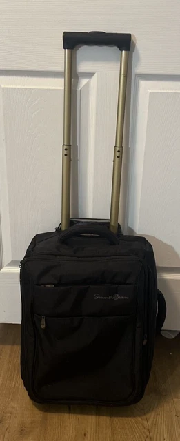 Samantha Brown Rolling Luggage Wheeled Underseater Black Carry On 2 skate wheels