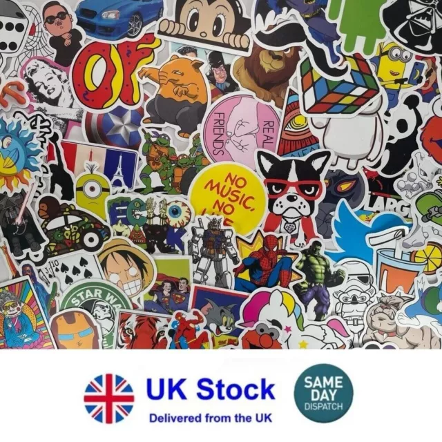 100 Individual Sticker Bomb Pack Scooter Stunt Bmx Euro Jap Jdm Laptop Skate