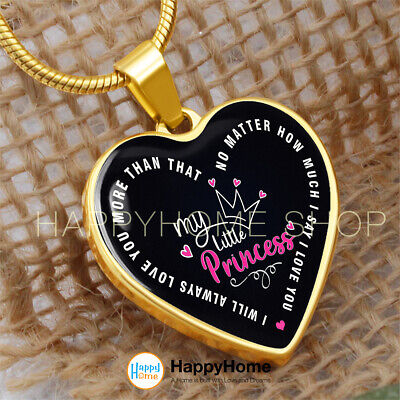 Father and Daughter Necklace Birthday Gift For Daughter My Little Princess -N454 3
