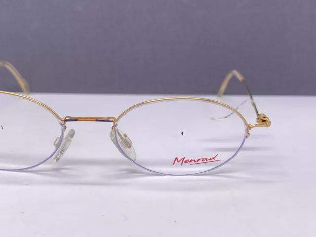 Menrad Brille Damen Rund oval Gold kleine Gläser  Halbrand 1446 Germany