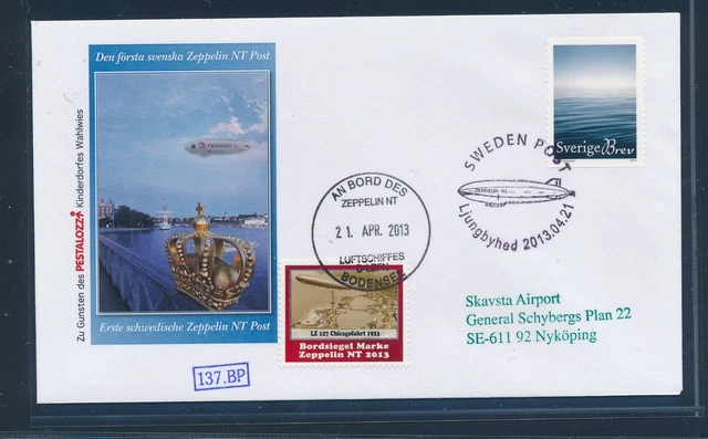 117b) Zeppelin NT, 1.Schwedische NT-Post 2013, + 137.BP
