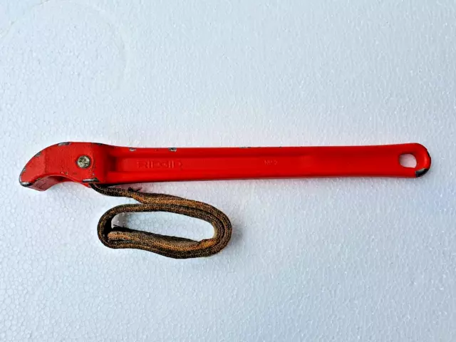 Lotto Di 2 RIDGID No.2 Cinturino Tubo Chiave 11-1.9cm Manico Lungo - Made IN USA