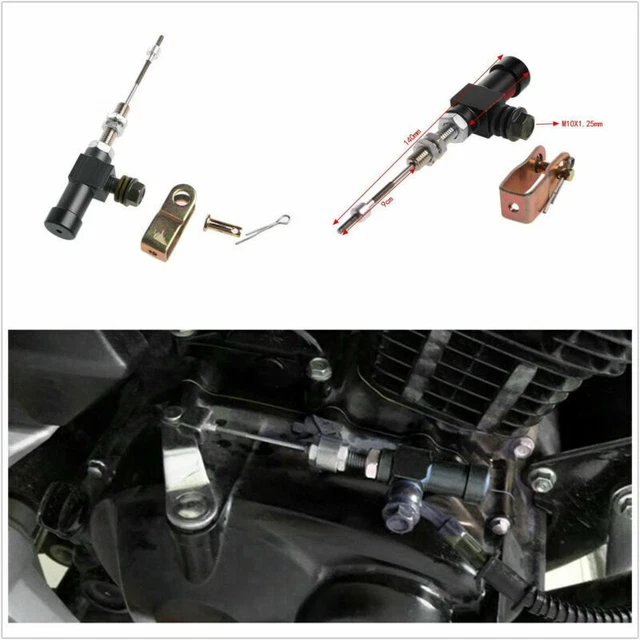 BLACK MOTORCYCLE ATV Hydraulic Clutch Master Cylinder Rod Brake Pump