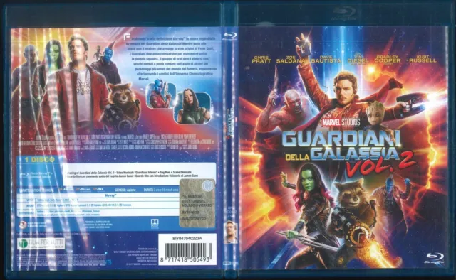 Guardiani Della Galassia Vol. 2 Marvel Pratt Saldana Blu Ray Ottimo Usato