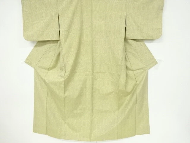 6379501: Japanese Kimono / Antique Kimono / Tsumugi / Woven Abstract Pattern