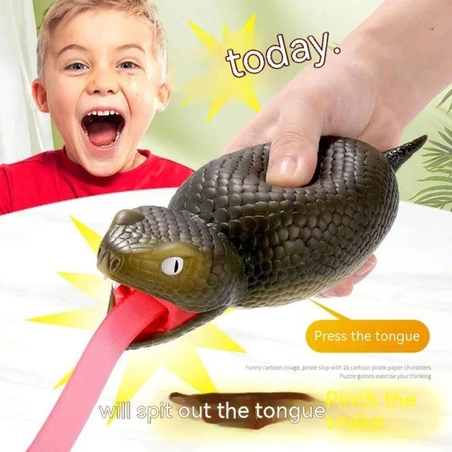 Squeezing Snake Toy Portable Scary Props Cartoon Sensory Toy for Stocking