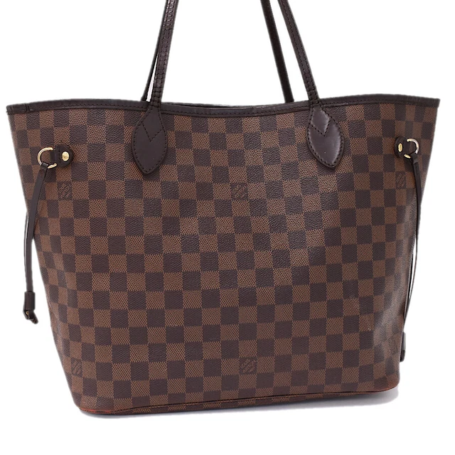 Auth LOUIS VUITTON Damier Ebene Neverfull MM N51105 Tote Bag Canvas mr-11