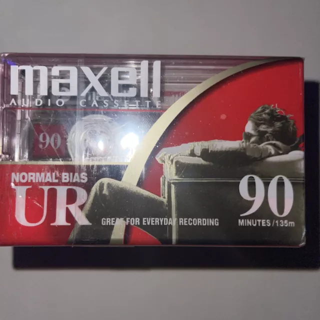 Maxell 108562 UR-90 5PK Normal Bias Audio Cassettes 90 Minute With Cases 5 Pack