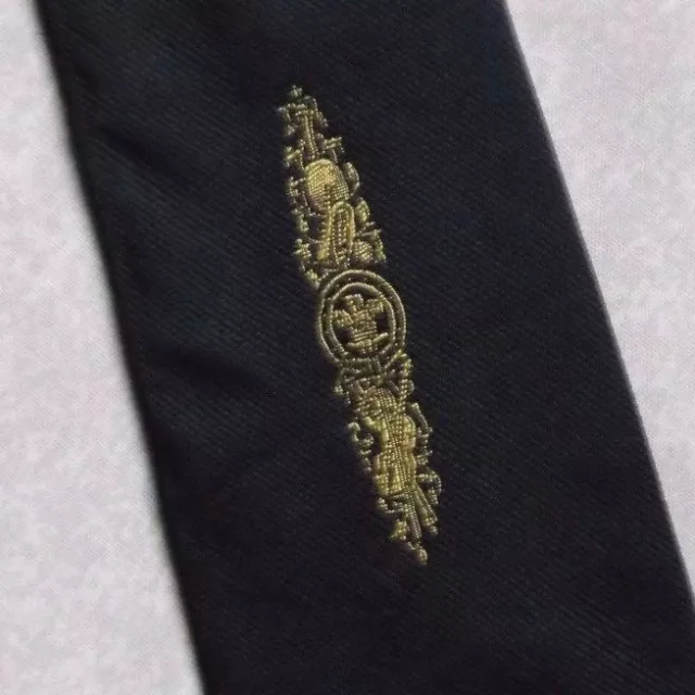 Tie Necktie Mens Vintage Crested Club Association Society  Pure Silk