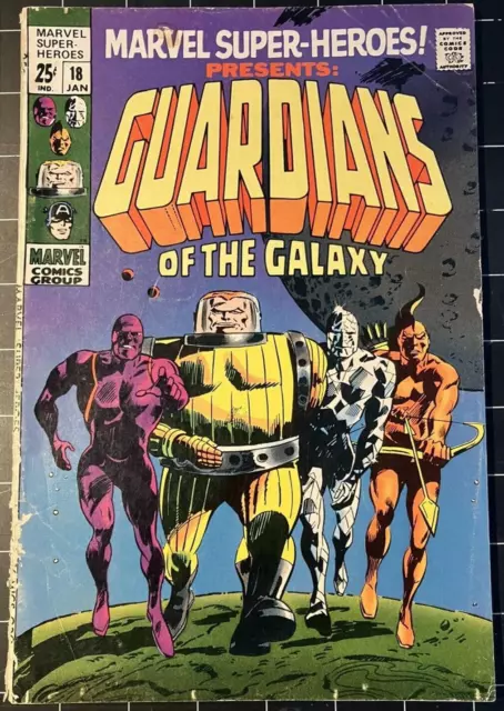 1969 Marvel Super-Heroes #18 1St Appearance Of Guardians Of The Galaxy Key Rare