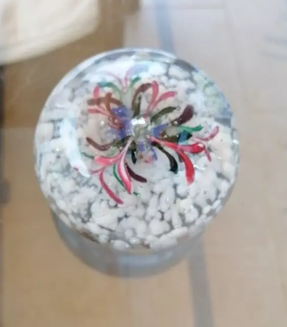 Boule PRESSE-PAPIERS en Verre Avec inclusion figurant