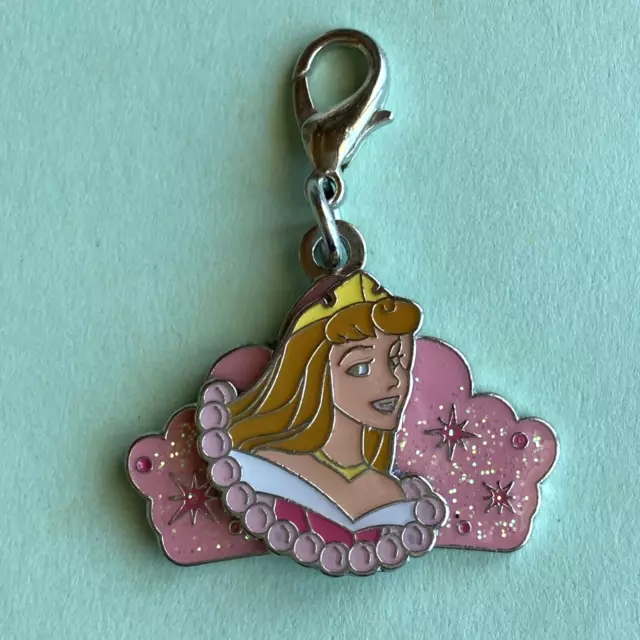 Disney Dangle Charm Pink Princess AURORA Sleeping Beauty