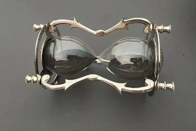 Sablier Nautique Ancien En Laiton - Minuterie Maritime Verre à Sable, Reproduction Vintage