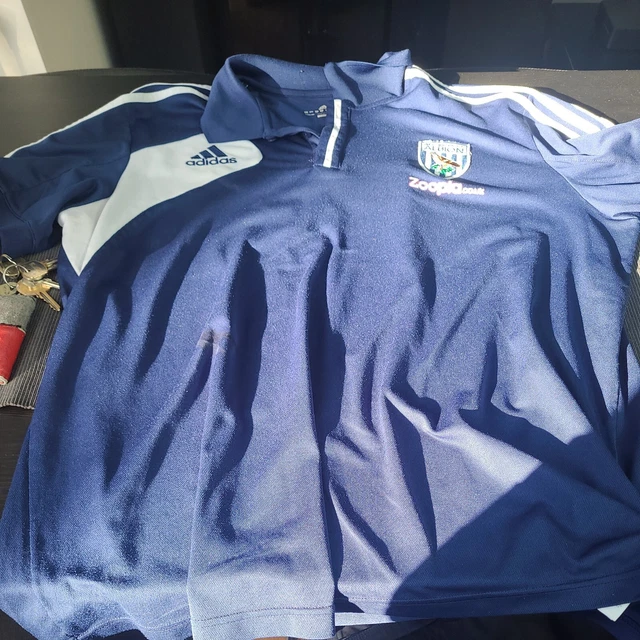 West Bromwich Albion Polo Shirt Blue Size 50/52 Fast Free Delivery