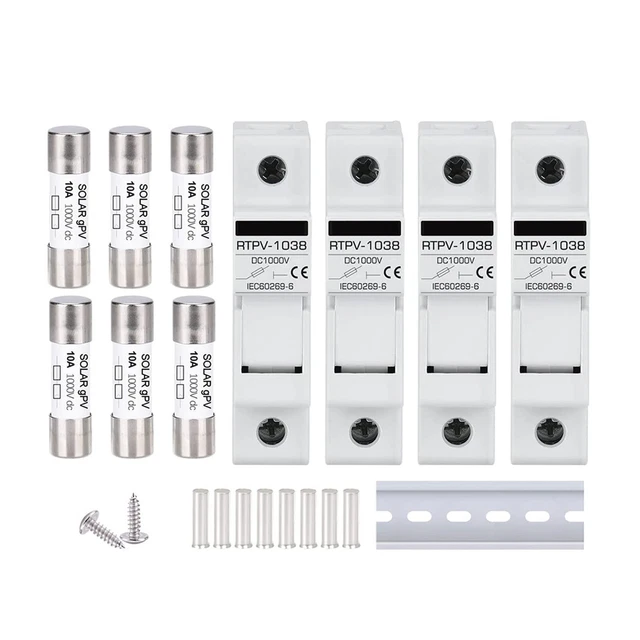Supporto fusibile fotovoltaico di lunga durata base fusibile DC 10x38 mm montaggio guida DIN