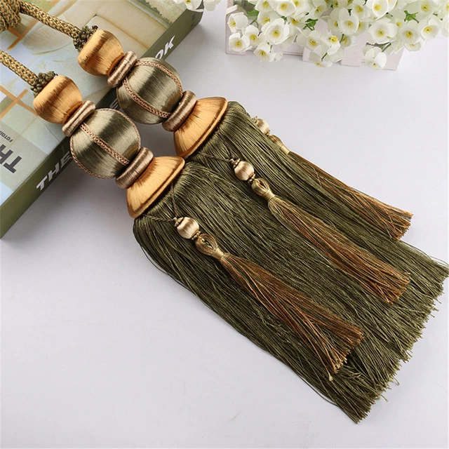 1 Pair Curtain Braided Rope Tassels Tiebacks Tie Backs Lantern Ball Decor