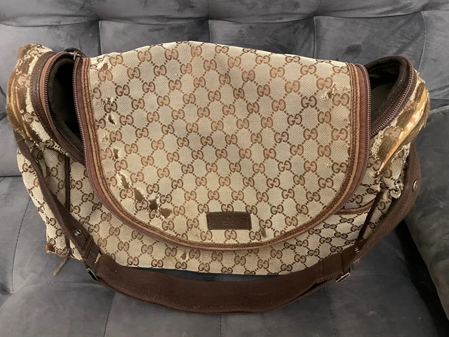 Genuine Gucci GG Supreme Changing Diaper Nappy Bag