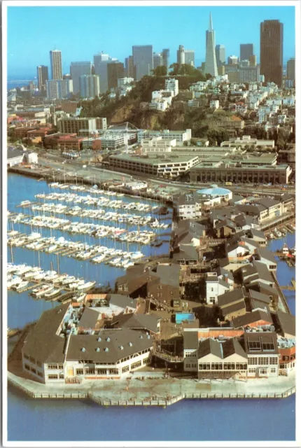 Postcard CA San Francisco Pier 39 aerial