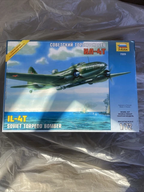 Maquette Avion ZVEZDA 1/72 - Bombardier Soviétique IL-4 Long-Range, Modèle à Monter Neuf