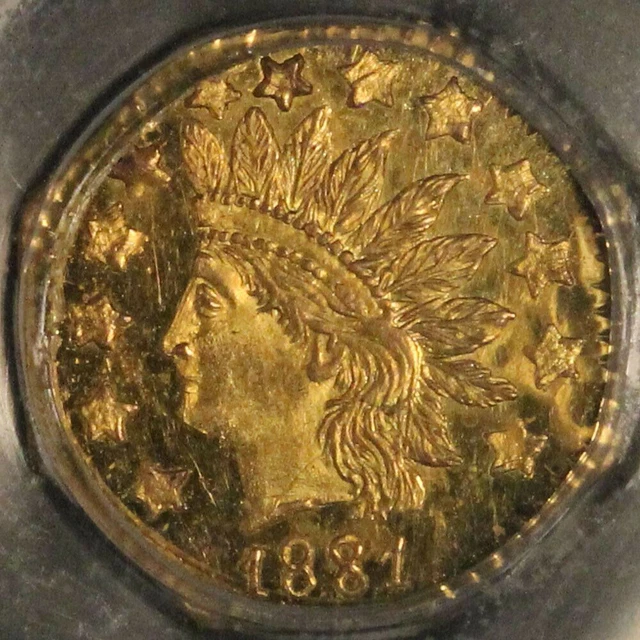 1881 California Gold 50C BG-956 PCGS MS63PL - Only BG-956 PL Certified By PCGS 3