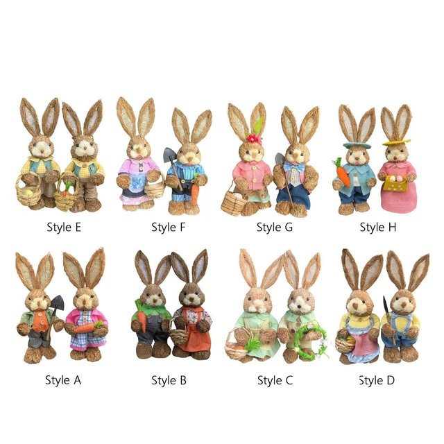 Lapin Albert En Terre Cuite – Décoration Pâques, Intérieur/Extérieur, Style Vintage Usé, 22x13x18 Cm - 10