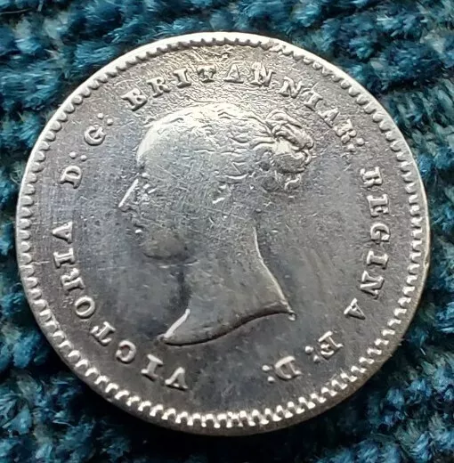 1838 Queen Victoria Maundy Twopence 0.925 Sterling Silver Coin High Grade 2