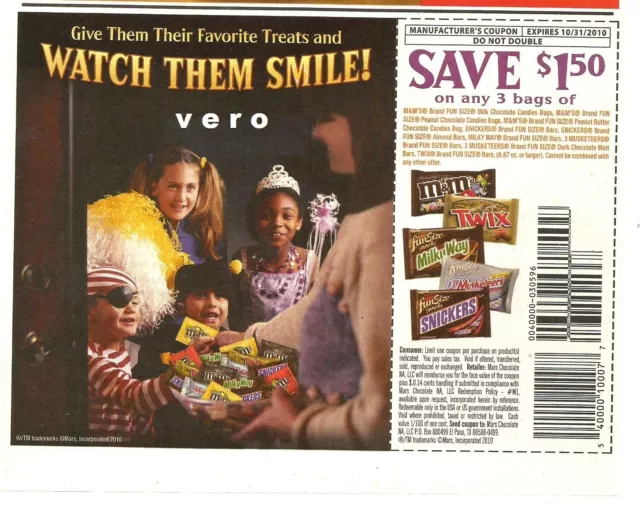 2010 print ad M&M's WATCH THEM SMILE mms M&M magazine candy advert vtg princess