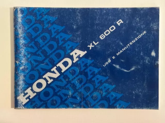Libretto uso e manutenzione HONDA XL600R