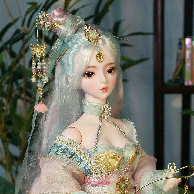 1/3 bambola BJD ragazza 60 cm giunto palla + trucco viso + occhi + parrucca + set completo vestiti 2