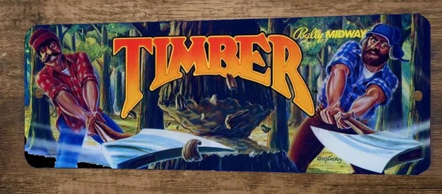 TIMBER ARCADE 4X12 Metal Wall Video Game Marquee Banner Sign £19.08 ...