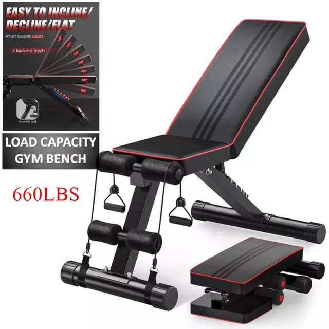 Flat Bench,Foldable Dumbbell Bench Home Gym Abdominal Exercise Machine Workout Weight Bench With Faux Leather Cushion Dual Locking Mechanisms Fitness Gear For Professior And Beginners 600 Pounds Black