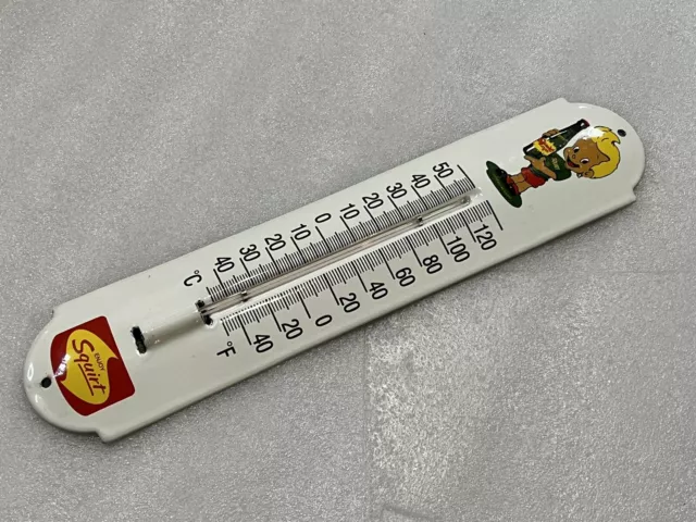 12in SQUIRT SODA POP Porcelain ENAMEL Thermometer SIGN 2