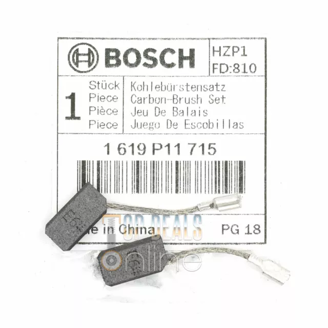 Genuine Bosch GWS 9-115 S GWS 9-125 S Carbon Brushes for 115mm Angle Grinders