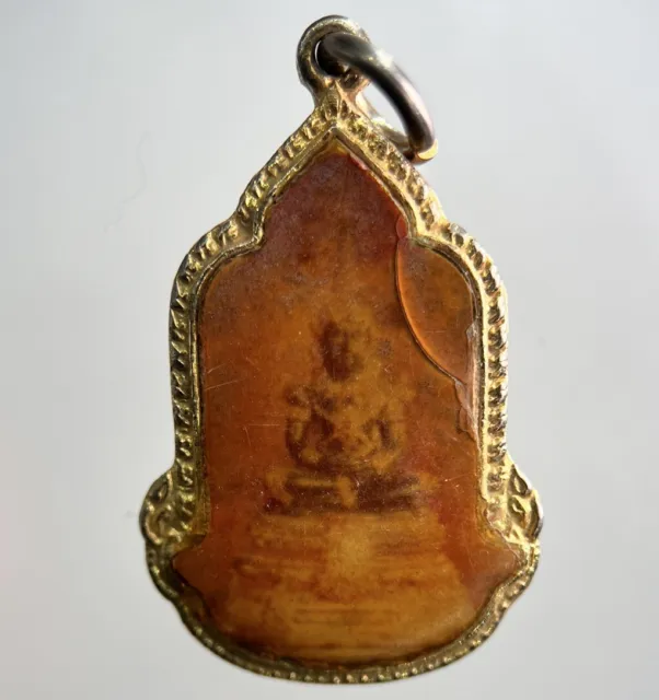 Alte Thai Buddha Halskette Charm Anhänger Amulett | Höhe 3,5 cm | a3059