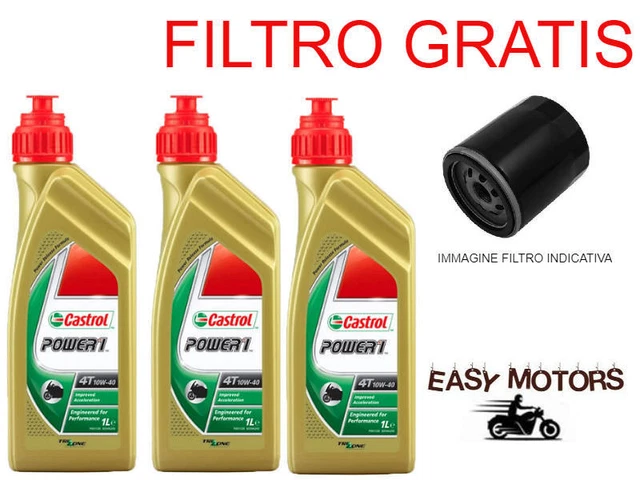 Inspektionskit Öl Castrol Power 1 15W50 Ölfilter Moto Guzzi V35 V65 NTX