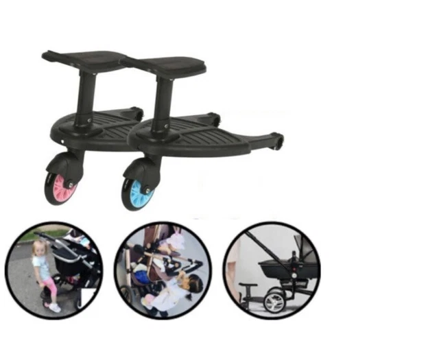 Kinderwagen Buggy Board Kinderwagen Rollstuhl Sitzverbinder pink & blau