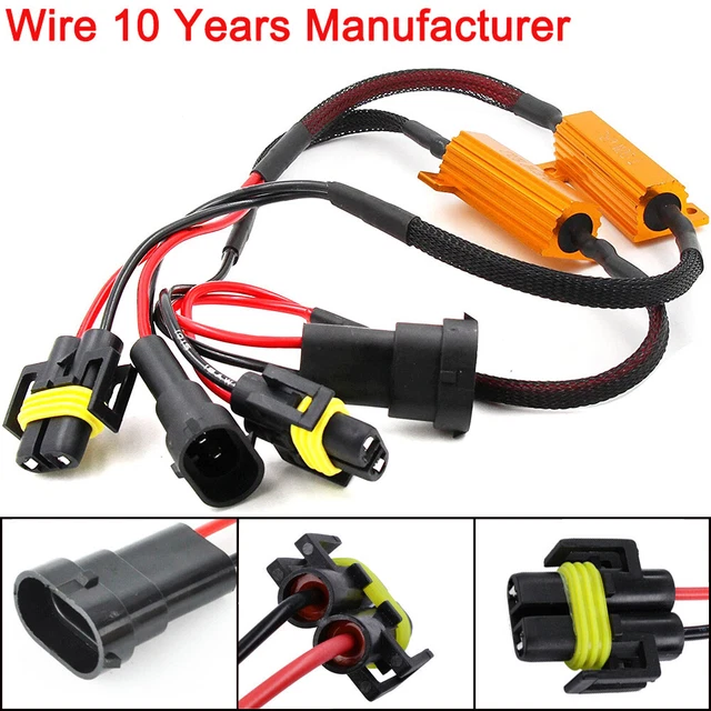 WIRING HID RESISTOR Canceler Error Decoder S H8 Fog Light Flicker Fix