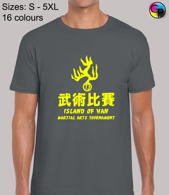 Island Of Han Mens T Shirt Kung Fu Mma Design Retro Bruce Classic Dragon Lee