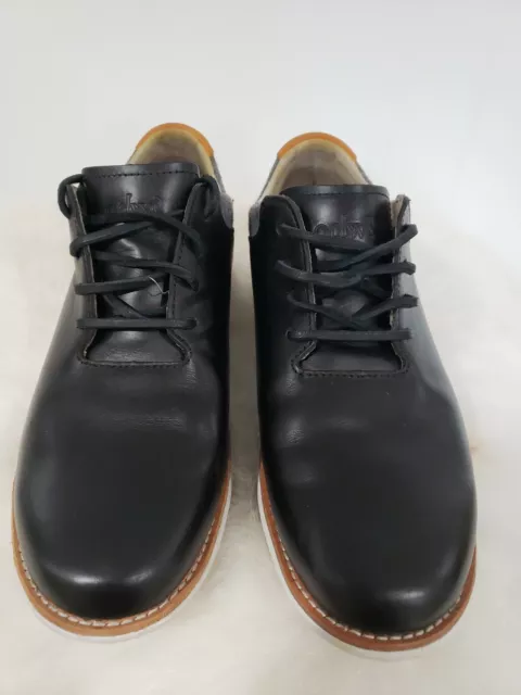 OHW? Men's Size 9 Leather Sneakers Casual Shoes Black & Gray Owns The Factory