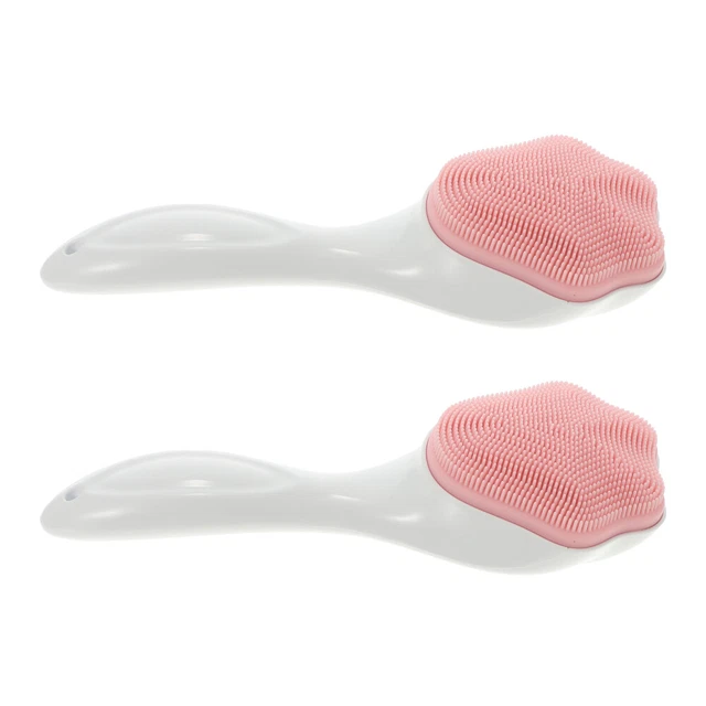 2pcs Forme de griffe Face Brushes Brushes à longue poignée Sautificatrices