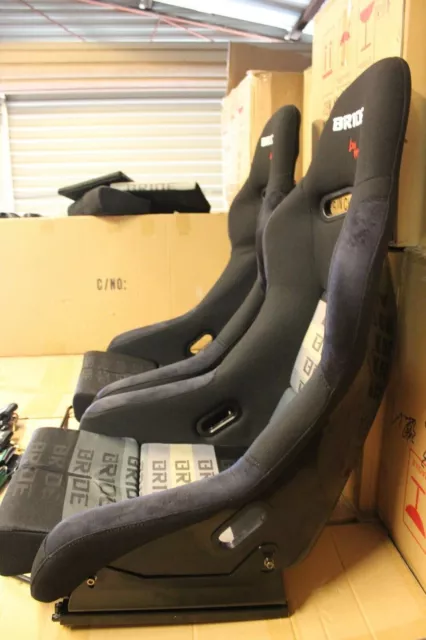 1x Bride VIOS II Fixed Back Fibreglass, Grey or Full black Car Racing Sport seat 3