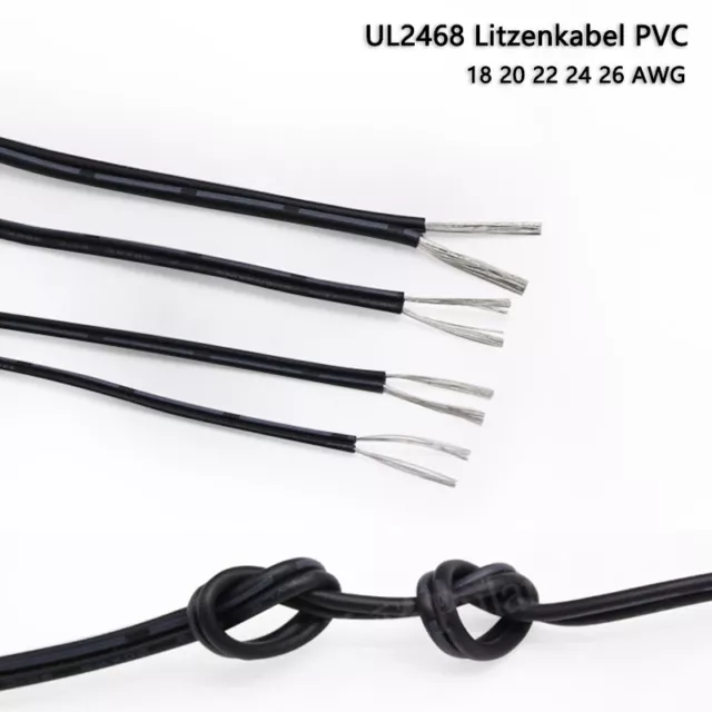 UL2468 Kabel Zwillingslitze 18 20 22 24 26 AWG Flexible Verzinntes Kupferkabel